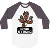 groot grow strong galaxy gym fitness mashup 3/4 Sleeve Shirt