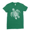 hawaiian turtle tribal art Ladies Fitted T-Shirt