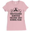 This Teacher Survived The 2016 2017 School Year Ladies Fitted T-Shirt
