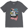 beer eagle graphic V-Neck Tee