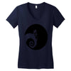 nightmare before christmas black logo Women's V-Neck T-Shirt