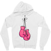 boxing gloves breast cancer Zipper Hoodie