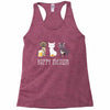 happy meowr Racerback Tank