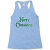 merry christmas green glitter Racerback Tank