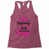 Celebrating With the 4th Birthday Queen Racerback Tank