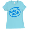 baby inside Ladies Fitted T-Shirt