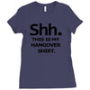 shh my hangover t shirt funny beer college drunk s 3xl Ladies Fitted T-Shirt