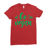 go vegan Ladies Fitted T-Shirt