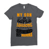 My Son Is Super Awesome His Momma Ladies Fitted T-Shirt
