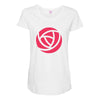 flower Maternity Scoop Neck T-shirt