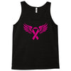 breast cancer ribbon with wing Tank Top