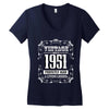 vintage made in 1951 perfectly aged a living legend Women's V-Neck T-Shirt