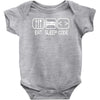 eat sleep code Baby Bodysuit