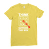 think outside the box Ladies Fitted T-Shirt