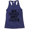 gas clutch shift repeat Racerback Tank