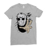 hockey mask halloween Ladies Fitted T-Shirt