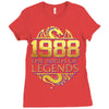 legends are born in 1988 hoodie 5 Ladies Fitted T-Shirt
