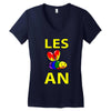 gay pride parade lgbt lesbian gay bi trans queer pan light Women's V-Neck T-Shirt