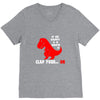 funny dino V-Neck Tee