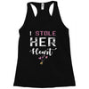 i stole her heart couple Racerback Tank