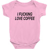 i love coffee Baby Bodysuit