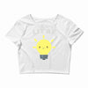 lit af kawaii light bulb Crop Top