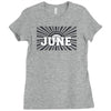 legends are born in june Ladies Fitted T-Shirt