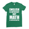 english is important but math is importanter Ladies Fitted T-Shirt