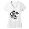 Queens Are Born In October Women's V-Neck T-Shirt