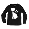 white cat funny Long Sleeve Shirts