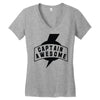 captain awesome Women's V-Neck T-Shirt