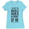 official t shirt red sleeping with sirens whole world lyrics all sizes Ladies Fitted T-Shirt
