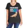 frenchies and yoga Ladies Curvy T-Shirt