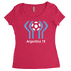 argentina 78 world cup 1978 retro football Women's Triblend Scoop T-shirt