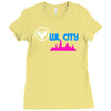 owl city retro Ladies Fitted T-Shirt