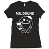 mr. Drunk Ladies Fitted T-Shirt
