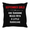September Girls Throw Pillow
