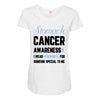stomach cancer awaneress i wear periwinkle for someone special to me Maternity Scoop Neck T-shirt