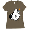 main de mickey Ladies Fitted T-Shirt