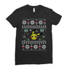 pokemon christmas ugly Ladies Fitted T-Shirt