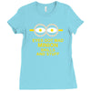 new mens womens kids eye got mad minion skills and stuff funny novelty Ladies Fitted T-Shirt