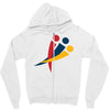 red blu yellow Zipper Hoodie