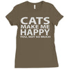 cats make me happy you, not so much Ladies Fitted T-Shirt