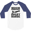 weekend rugby forecast beer pub drink 3/4 Sleeve Shirt