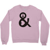 peace and love tshirt party heart tee no war stoner hippie sign ladies Crewneck Sweatshirt