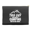 Camper Couple Man White Accessory Pouches