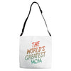 The World's Greatest Mom Adjustable Strap Totes