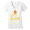 you only punch once Women's V-Neck T-Shirt