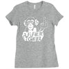 affen geil  fun ,spr&uuml;che,lustig,affe,mittelfinger,stinkefinger,party Ladies Fitted T-Shirt