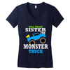 monster truck shirt for boys toddlers Women's V-Neck T-Shirt